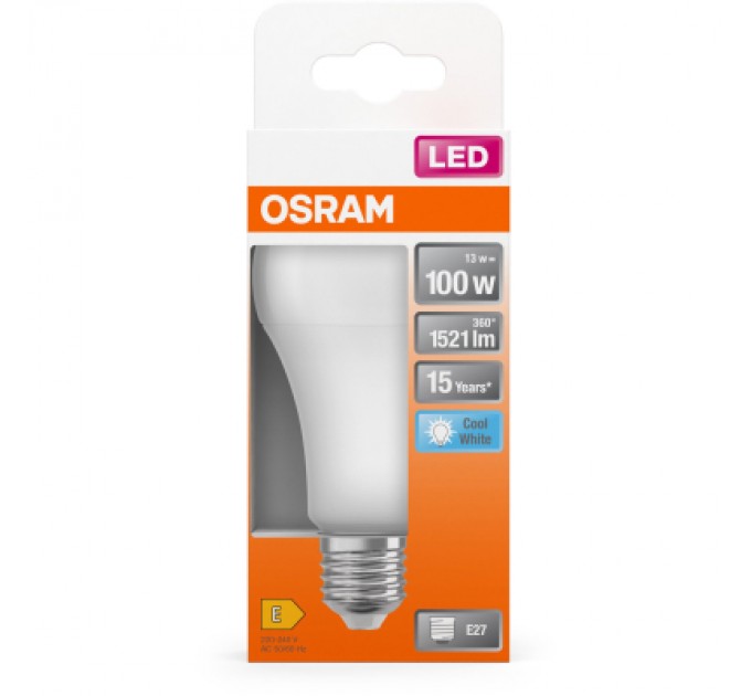 Osram Лампочка Osram CL A100 13W/840 230V FR E27 (4058075304253)