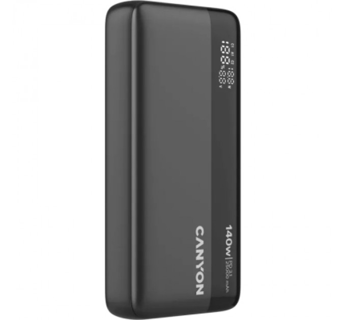 Canyon Батарея універсальна Canyon PB-240 25000mAh, PD3.1/140W, PPS, QC3.0, AFC & SCP, Digital Display (CNS-CPB240)