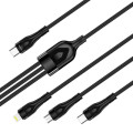 ColorWay Дата кабель USB 2.0 AM to Lightning + Micro 5P + Type-C 1.2m 3.0A (PD60W data) Black ColorWay (CW-CBPDU3060-BK)