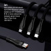 ColorWay Дата кабель USB 2.0 AM to Lightning + Micro 5P + Type-C 1.2m 3.0A (PD60W data) Black ColorWay (CW-CBPDU3060-BK)