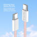 ColorWay Дата кабель USB-C to USB-C 1.0m 60W 3.0А pink ColorWay (CW-CBPDCC061-P)