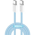 ColorWay Дата кабель USB-C to USB-C 1.0m 60W 3.0А blue ColorWay (CW-CBPDCC061-BL)