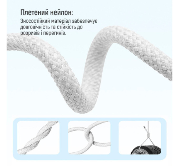 ColorWay Дата кабель USB-C to USB-C 1.0m 60W 3.0А grey ColorWay (CW-CBPDCC061-GR)