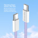ColorWay Дата кабель USB-C to USB-C 1.0m 60W 3.0А purple ColorWay (CW-CBPDCC061-PU)