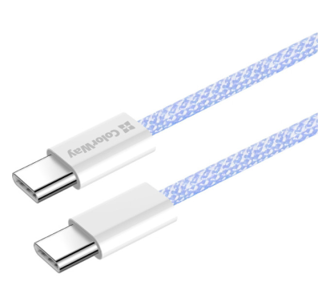 ColorWay Дата кабель USB-C to USB-C 1.0m 60W 3.0А purple ColorWay (CW-CBPDCC061-PU)