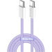 ColorWay Дата кабель USB-C to USB-C 1.0m 60W 3.0А purple ColorWay (CW-CBPDCC061-PU)