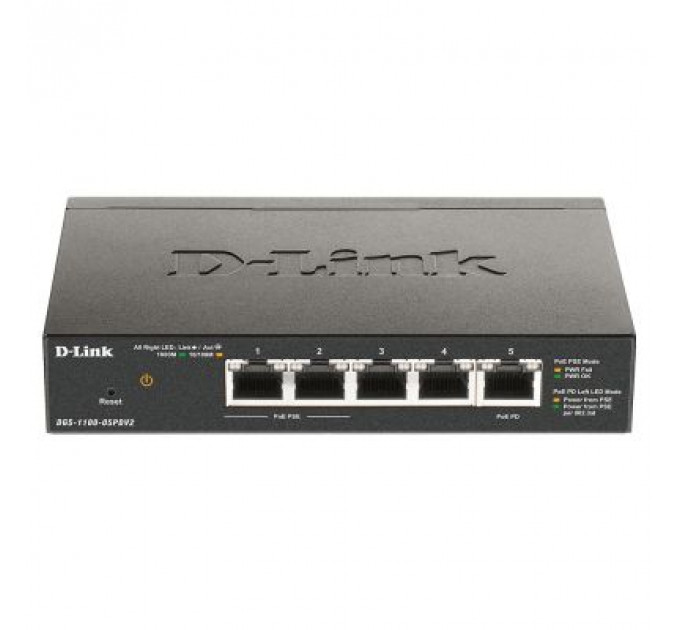 Комутатор мережевий D-Link DGS-1100-05PDV2