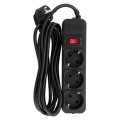 Patron Мережевий фільтр живлення Patron EXT-PN-SP-1033, 3m Black (EXT-PN-SP-1033)