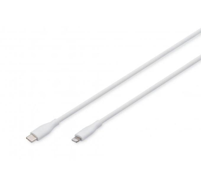 Assmann Дата кабель USB-C to Lightning 1.0m USB 2.0 60W silicone white Digitus (AK-600110-010-W)
