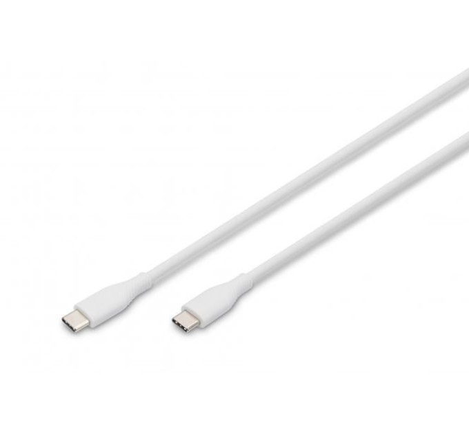Assmann Дата кабель USB-C to USB-C 2.0m USB 2.0 60W silicone white Digitus (AK-300341-020-W)