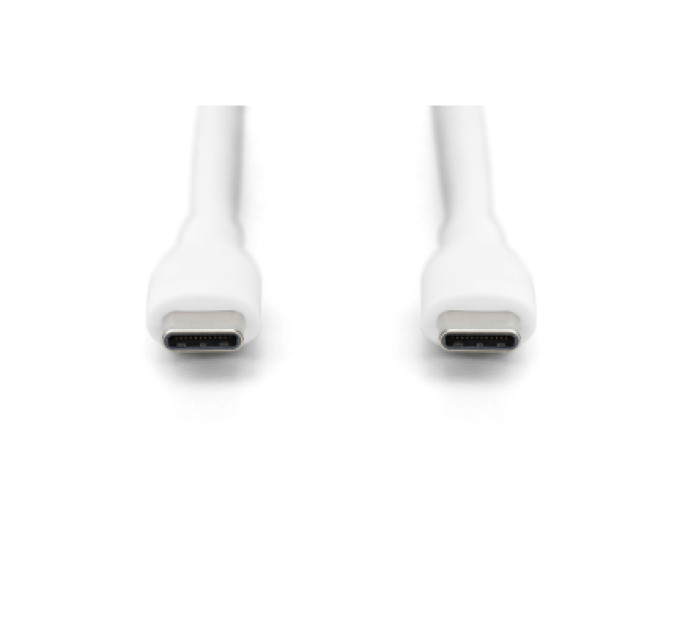 Assmann Дата кабель USB-C to USB-C 2.0m USB 2.0 60W silicone white Digitus (AK-300341-020-W)