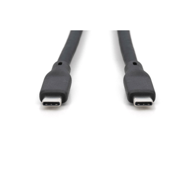 Digitus Дата кабель USB-C to USB-C 1.0m USB 3.2 Gen2 10G 100W 4K silicone black Digitus (AK-300342-010-S)
