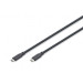 Digitus Дата кабель USB-C to USB-C 1.0m USB 4.0 Gen3 40G 240W 8K silicone black Digitus (AK-300344-010-S)