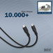 Digitus Дата кабель USB-C to USB-C 1.0m USB 4.0 Gen3 40G 240W 8K silicone black Digitus (AK-300344-010-S)