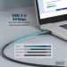 Digitus Дата кабель USB-C to USB-C 1.0m USB 4.0 Gen3 40G 240W 8K silicone black Digitus (AK-300344-010-S)