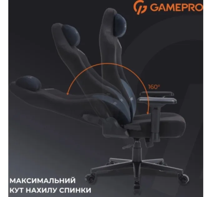 GamePro Крісло ігрове GamePro FGC750B Size L Fabric Black (FGC750B)