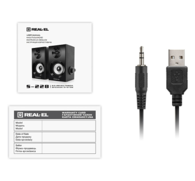 REAL-EL Акустична система REAL-EL S-228 Black (EL121200014)
