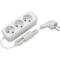 Мережевий подовжувач Electrum C-ES-1791 2.0m, 3 роз, white (C-ES-1791)