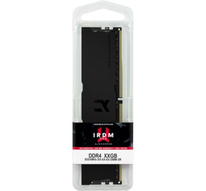 Goodram Модуль пам'яті для комп'ютера DDR4 16GB 3600 MHz Iridium Pro Deep Black Goodram (IRP-K3600D4V64L18/16G)