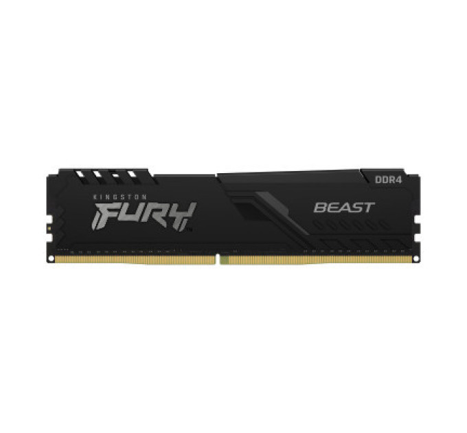 Kingston Fury (ex.HyperX) Модуль пам'яті для комп'ютера DDR4 16GB 3200 MHz Fury Beast Black Kingston Fury (ex.HyperX) (KF432C16BB1/16)