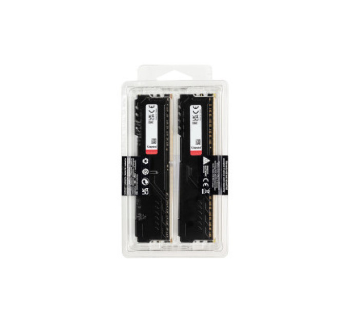 Kingston Fury (ex.HyperX) Модуль пам'яті для комп'ютера DDR4 64GB (2x32GB) 3200 MHz Fury Beast Black Kingston Fury (ex.HyperX) (KF432C16BBK2/64)