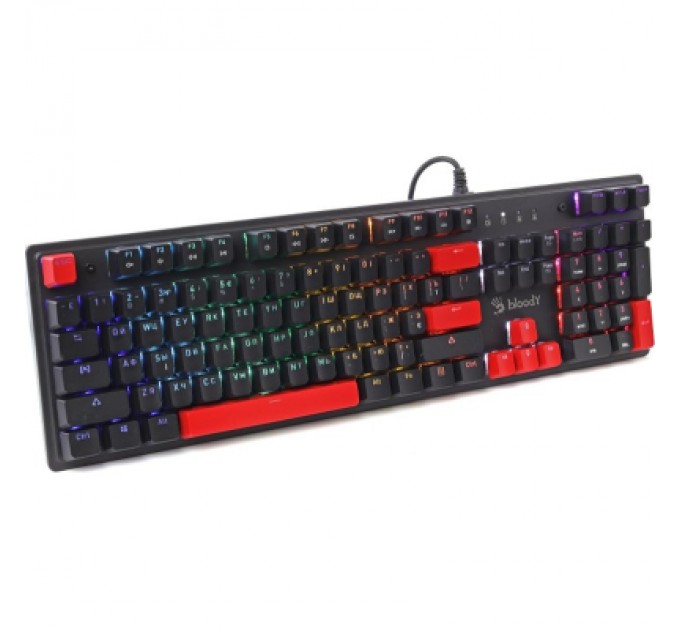 A4Tech Клавіатура A4Tech Bloody S525N RGB BLMS Red Switch USB Fire Black (4711421002066)