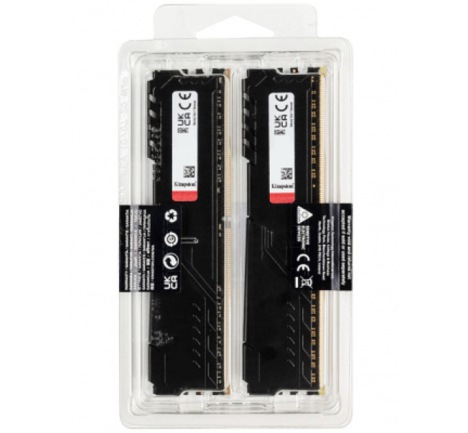 Kingston Fury (ex.HyperX) Модуль пам'яті для комп'ютера DDR4 32GB (2x16GB) 3200 MHz Fury Beast Black Kingston Fury (ex.HyperX) (KF432C16BBK2/32)