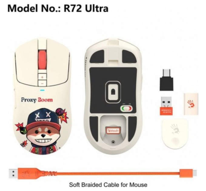 A4Tech Мишка A4Tech Bloody R72 Ultra Wireless Proxy Boom (4711421001274)