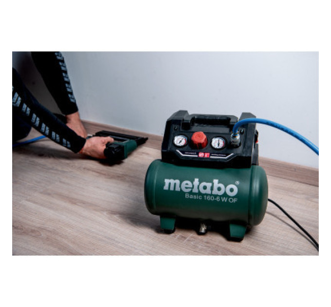 Metabo Компресор Metabo BASIC 160-6 W OF безолійний, 900Вт, 6л, 160л/хв, 8бар (601501000)