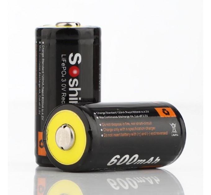 Soshine Акумулятор Soshine CR123A/16340 600mAh 1шт