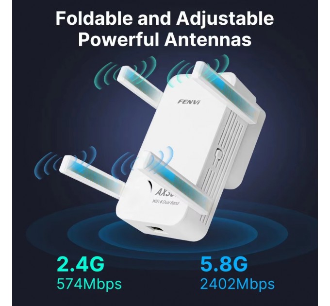 Fenvi Точка доступу Fenvi F-AX3000R Wi-Fi Repeater Dual Band 2.4/5Ghz Signal Booster