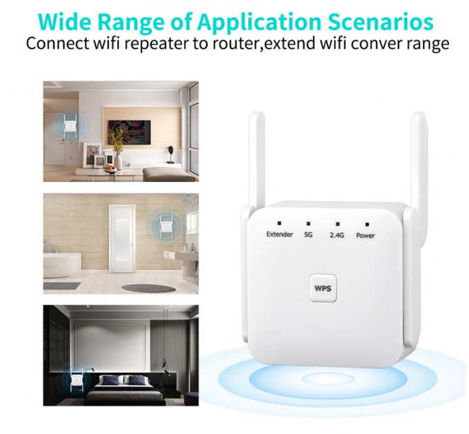 Fenvi Точка доступу Fenvi FWD-R1208U Wi-Fi Repeater Booster 2.4G/5GHz