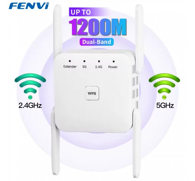Fenvi Точка доступу Fenvi FWD-R1208U Wi-Fi Repeater Booster 2.4G/5GHz