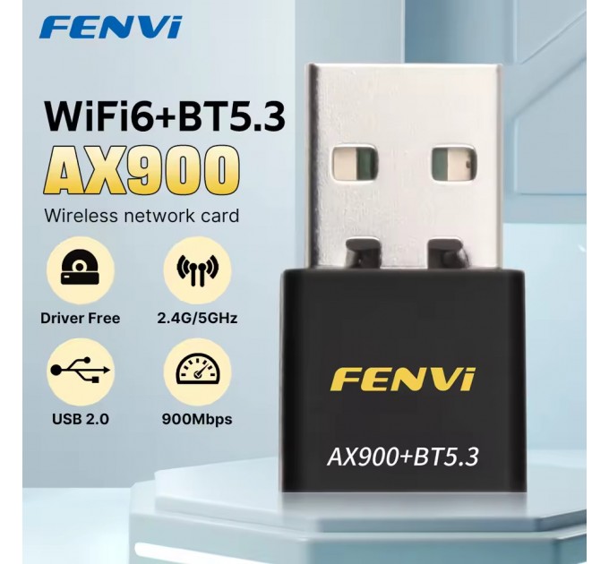 Fenvi Бездротовий адаптер Fenvi FU-AX900В Wi-Fi 6, Bluetooth 5.3 Dual Band 2.4G 5G