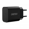 Choetech Мережевий зарядний пристрій Choetech (1USBх3A) Type-C PD20W Charger Black (Q5004-EU)