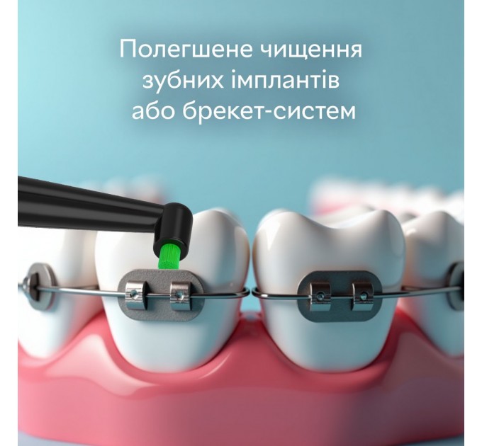 Pecham Насадки монопучкові середньої жорсткості для зубної щітки Pecham Black