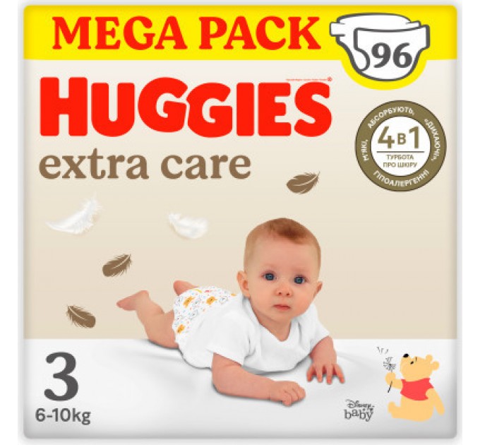 Huggies Підгузки Huggies Extra Care Size Розмір 3 (6-10 кг) 96 шт (5029053577944)