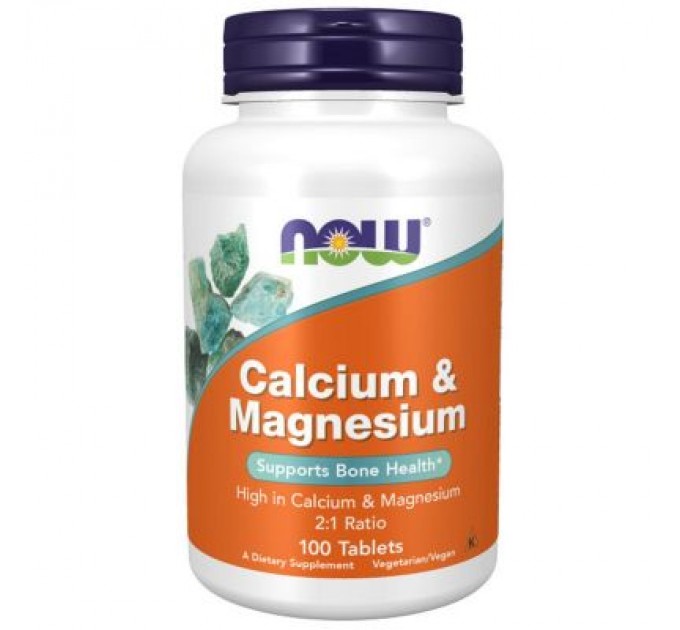Now Foods Мінерали Now Foods Кальцій і Магній, Calcium & Magnesium 2: 1 Ratio, 100 таблет (NF1270)