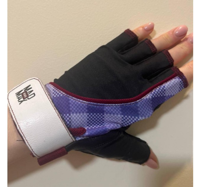 MadMax Рукавички для фітнесу MadMax MFG-911 Nine-eleven Black/perpito L (MFG-911-PEP_L)