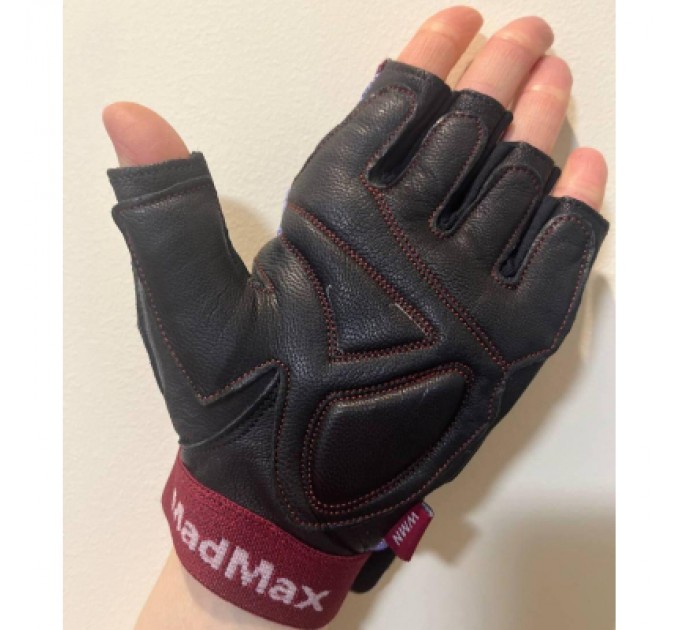 MadMax Рукавички для фітнесу MadMax MFG-911 Nine-eleven Black/perpito L (MFG-911-PEP_L)
