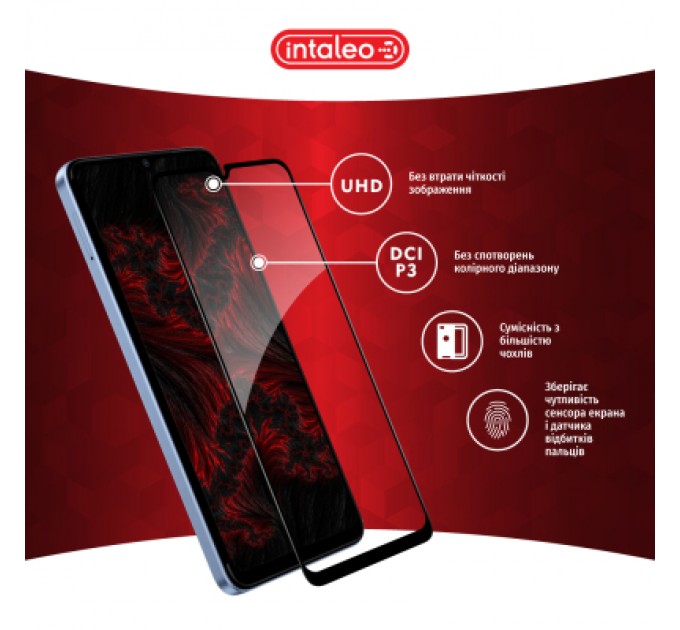 Intaleo Скло захисне Intaleo Full Glue Xiaomi Redmi A3 Black (1283126591297)