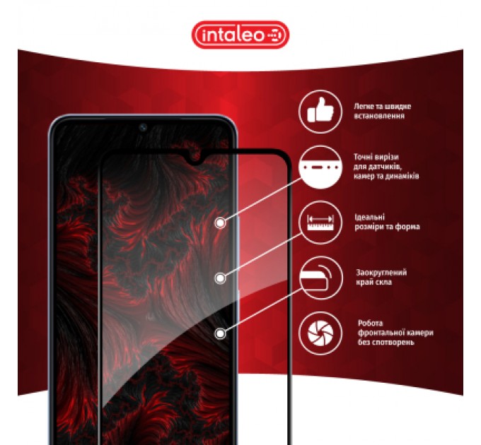 Intaleo Скло захисне Intaleo Full Glue Xiaomi Redmi A3 Black (1283126591297)
