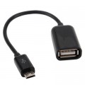 Lapara Дата кабель OTG USB 2.0 AF to Micro 5P 0.16m Lapara (LA-UAFM-OTG black)