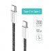 ColorWay Дата кабель USB-C to USB-C 2.0m (braided cotton) (PD Fast Charging 60W) 3.0А black ColorWay (CW-CBPDCC068-BK)