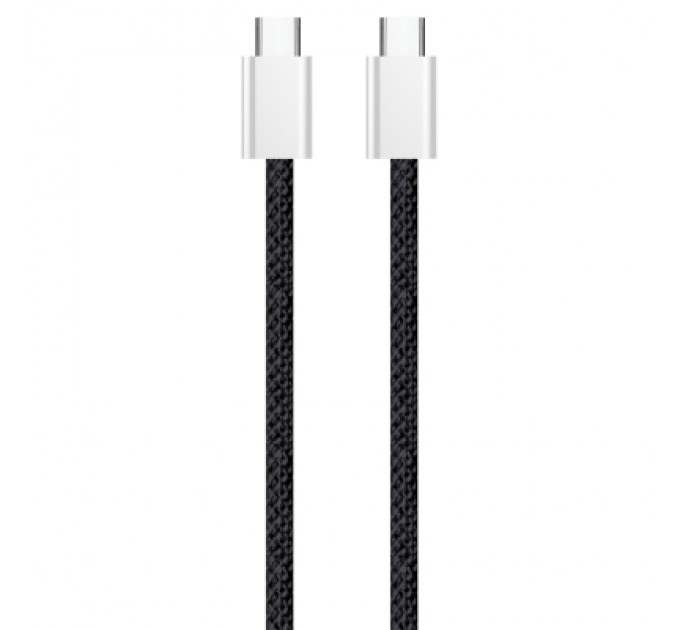 ColorWay Дата кабель USB-C to USB-C 2.0m (braided cotton) (PD Fast Charging 60W) 3.0А black ColorWay (CW-CBPDCC068-BK)
