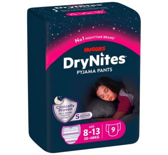 Huggies Підгузки Huggies DryNites для дівчаток 8-13 років 9 шт (5029053527604)