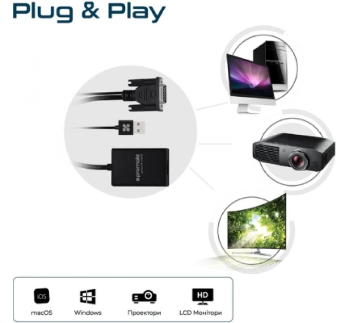 Promate Кабель мультимедійний HDMI to HDMI v.2.0 prolink4k1-150.black Promate (prolink4k1-150.black)