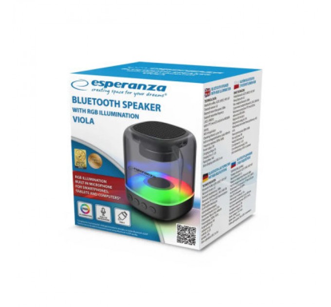 Esperanza Акустична система Esperanza RGB Illuminated FM Viola Black (EP154)