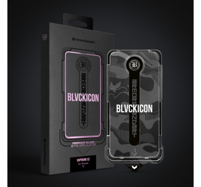 Armorstandart Скло захисне Armorstandart Black Icon Supreme EZ iPhone 15 (ARM79261)