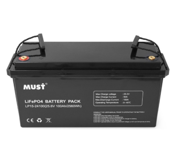 Must Батарея LiFePo4 Must 25.6V - 100Ah (LP15-24100)